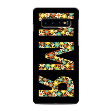 Силиконовый противоударный чехол на Samsung Galaxy S10 с принтом ИМЯ