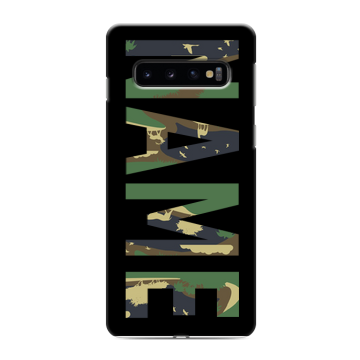 Силиконовый противоударный чехол на Samsung Galaxy S10 с принтом NAME