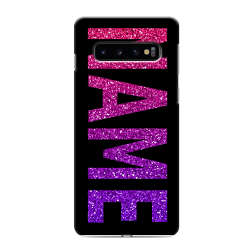 Силиконовый противоударный чехол на Samsung Galaxy S10 с принтом NAME