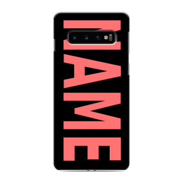 Силиконовый противоударный чехол на Samsung Galaxy S10 с принтом NAME
