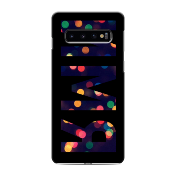 Силиконовый противоударный чехол на Samsung Galaxy S10 с принтом ИМЯ