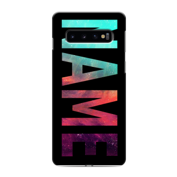 Силиконовый противоударный чехол на Samsung Galaxy S10 с принтом NAME