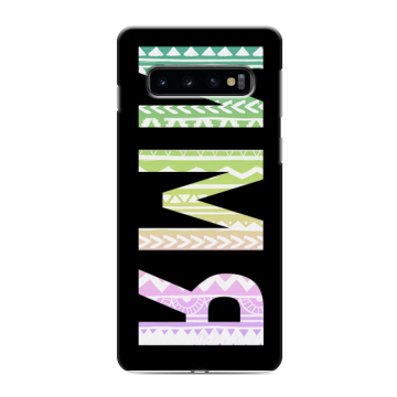 Силиконовый противоударный чехол на Samsung Galaxy S10 с принтом ИМЯ