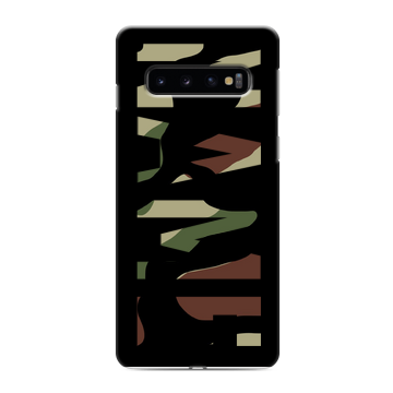 Силиконовый противоударный чехол на Samsung Galaxy S10 с принтом NAME