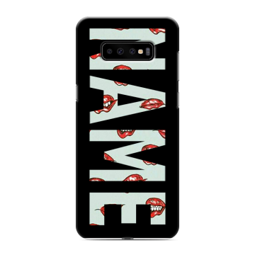 Силиконовый чехол на Samsung Galaxy S10 Plus с принтом NAME