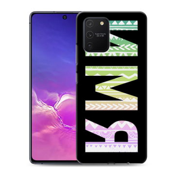 Силиконовый чехол на Samsung Galaxy S10 Lite с принтом ИМЯ