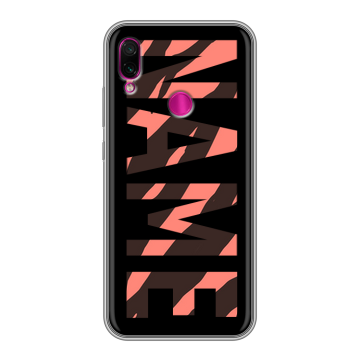 Силиконовый чехол на Xiaomi RedMi Note 7 с принтом NAME