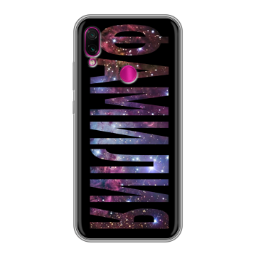 Силиконовый чехол на Xiaomi RedMi Note 7 с принтом ФАМИЛИЯ