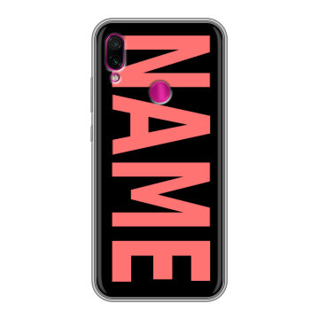 Силиконовый чехол на Xiaomi RedMi Note 7 с принтом NAME