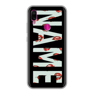 Силиконовый чехол на Xiaomi RedMi Note 7 с принтом NAME