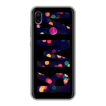 Силиконовый чехол на Xiaomi RedMi Note 7 с принтом ИМЯ