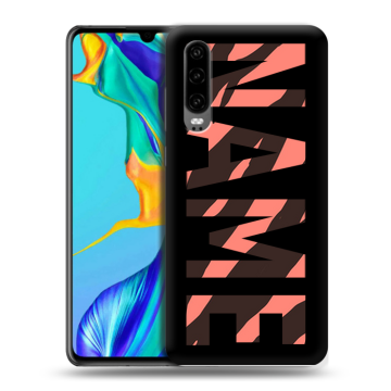 Силиконовый чехол на Huawei P30 с принтом NAME