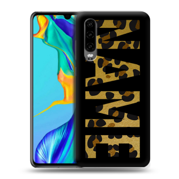 Силиконовый чехол на Huawei P30 с принтом NAME