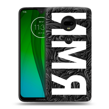 Пластиковый чехол на Motorola Moto G7 с принтом ИМЯ
