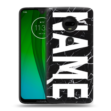 Пластиковый чехол на Motorola Moto G7 с принтом NAME