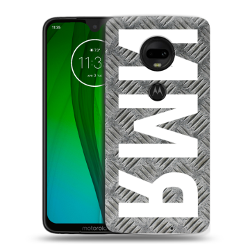 Пластиковый чехол на Motorola Moto G7 с принтом ИМЯ
