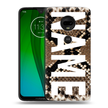 Пластиковый чехол на Motorola Moto G7 с принтом NAME