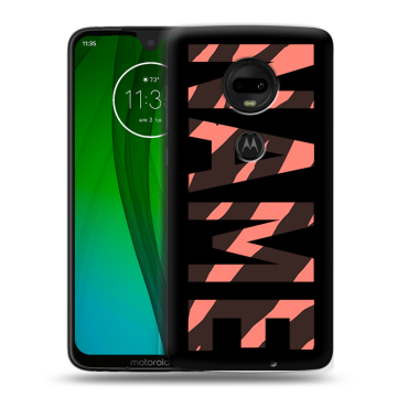 Пластиковый чехол на Motorola Moto G7 с принтом NAME