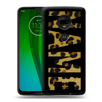 Пластиковый чехол на Motorola Moto G7 с принтом NAME