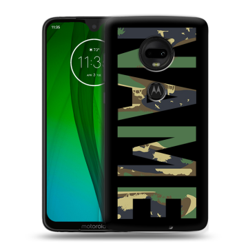 Пластиковый чехол на Motorola Moto G7 с принтом NAME