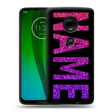 Пластиковый чехол на Motorola Moto G7 с принтом NAME