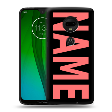 Пластиковый чехол на Motorola Moto G7 с принтом NAME