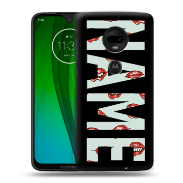 Пластиковый чехол на Motorola Moto G7 с принтом NAME