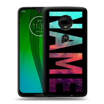 Пластиковый чехол на Motorola Moto G7 с принтом NAME