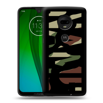 Пластиковый чехол на Motorola Moto G7 с принтом NAME