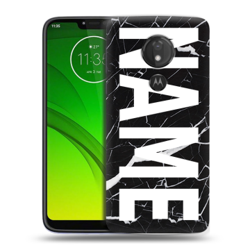 Силиконовый чехол на Motorola Moto G7 Power с принтом NAME