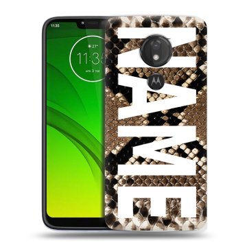 Силиконовый чехол на Motorola Moto G7 Power с принтом NAME