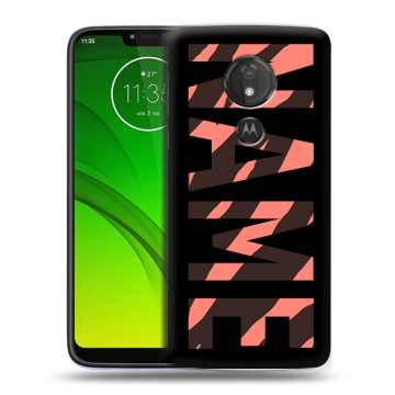 Силиконовый чехол на Motorola Moto G7 Power с принтом NAME