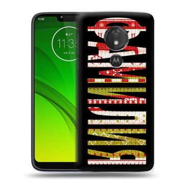 Силиконовый чехол на Motorola Moto G7 Power с принтом ФАМИЛИЯ