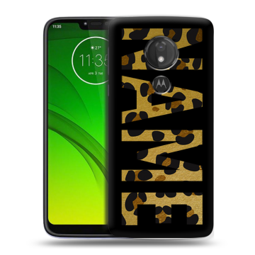 Силиконовый чехол на Motorola Moto G7 Power с принтом NAME