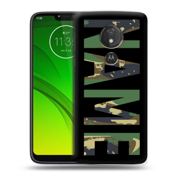Силиконовый чехол на Motorola Moto G7 Power с принтом NAME