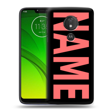 Силиконовый чехол на Motorola Moto G7 Power с принтом NAME