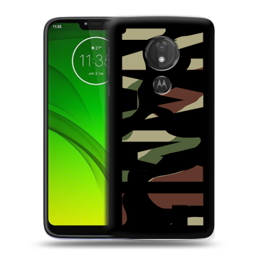 Силиконовый чехол на Motorola Moto G7 Power с принтом NAME