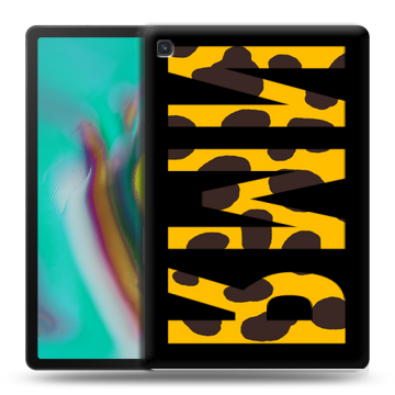 Силиконовый чехол на Samsung Galaxy Tab S5e с принтом ИМЯ