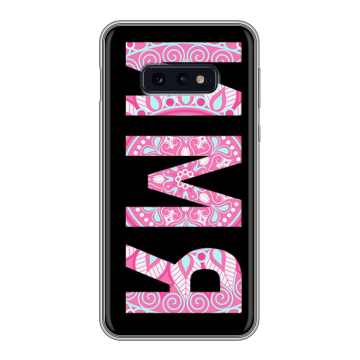 Силиконовый чехол на Samsung Galaxy S10e с принтом ИМЯ