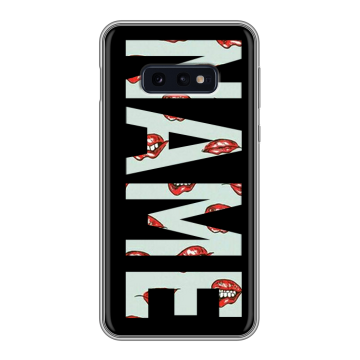 Силиконовый чехол на Samsung Galaxy S10e с принтом NAME