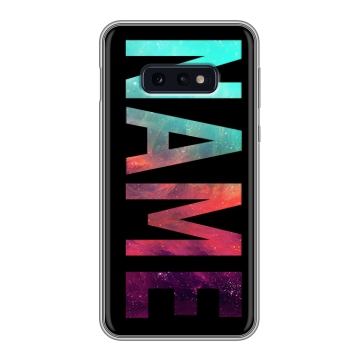 Силиконовый чехол на Samsung Galaxy S10e с принтом NAME