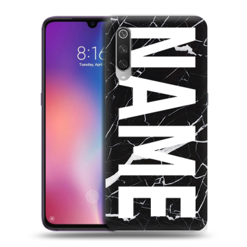 Силиконовый противоударный чехол на Xiaomi Mi9 с принтом NAME