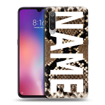 Силиконовый противоударный чехол на Xiaomi Mi9 с принтом NAME