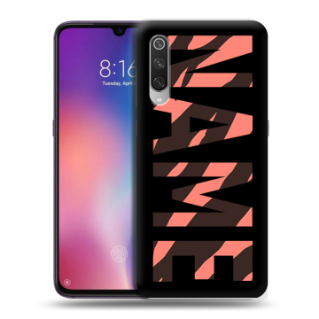 Силиконовый противоударный чехол на Xiaomi Mi9 с принтом NAME