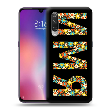 Силиконовый противоударный чехол на Xiaomi Mi9 с принтом ИМЯ