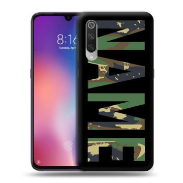 Силиконовый противоударный чехол на Xiaomi Mi9 с принтом NAME