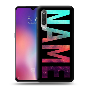 Силиконовый противоударный чехол на Xiaomi Mi9 с принтом NAME
