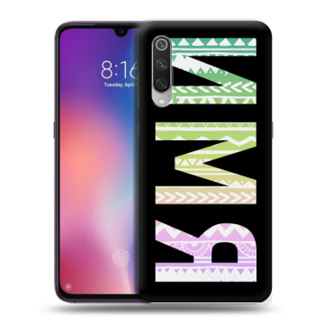 Силиконовый противоударный чехол на Xiaomi Mi9 с принтом ИМЯ