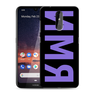 Силиконовый чехол на Nokia 3.2 с принтом ИМЯ