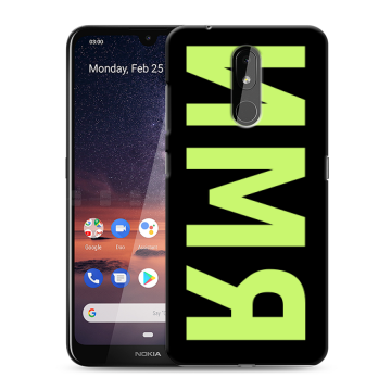 Силиконовый чехол на Nokia 3.2 с принтом ИМЯ